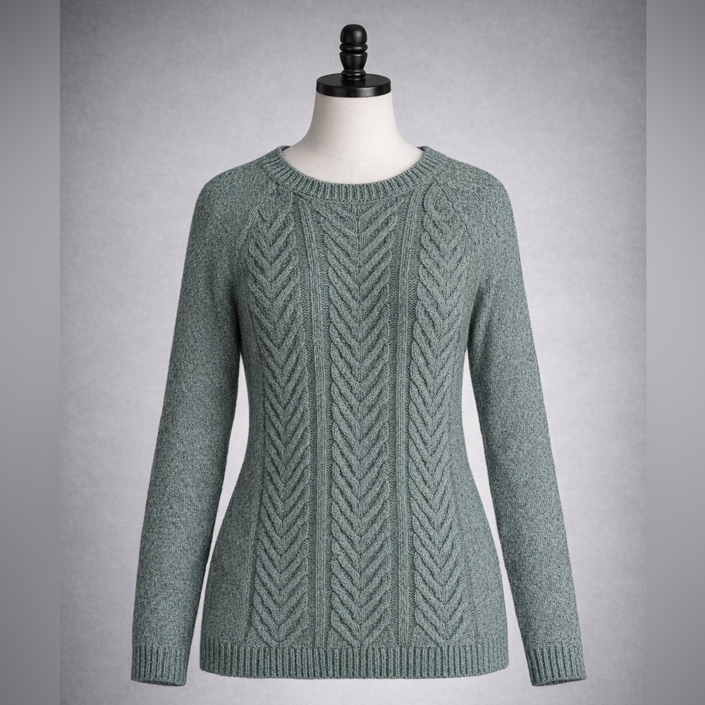 Talbots Women's Textured Knit Sweater - Teal size XS